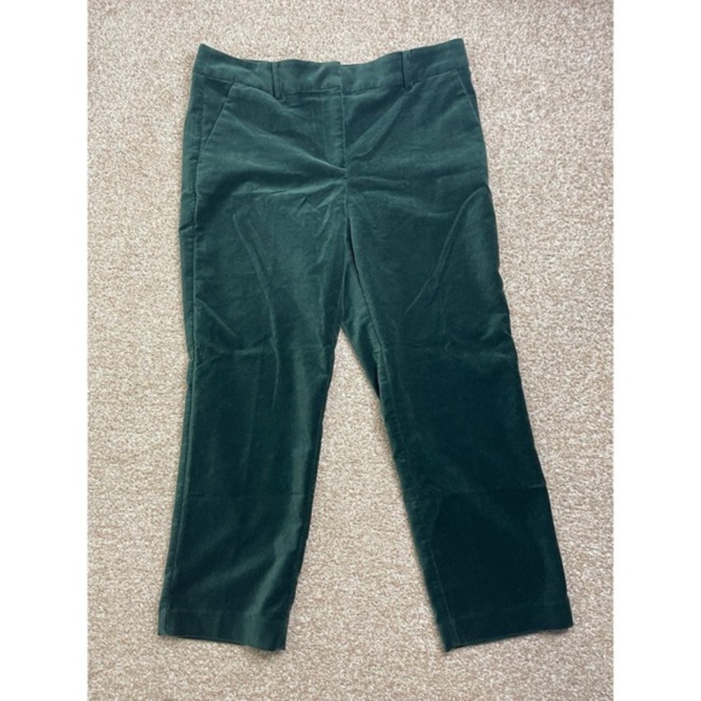 Ann Taylor LOFT Marisa Womens Mid Rise Straight Leg‎ Pants Green Size 10